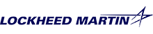 Lockheed Martin logo small in blue with white background.