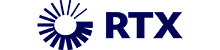 RTX logo small with circle and blue lettering on white background.